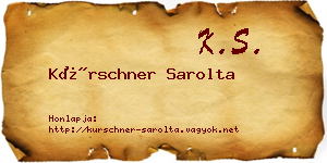 Kürschner Sarolta névjegykártya